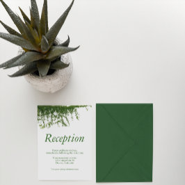 Hangende klimop groene huwelijksreceptie informatiekaartje