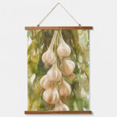 Hangende Knoflook Waterverf Tapestry Scroll Art Hangend Wandkleed (Voorkant)