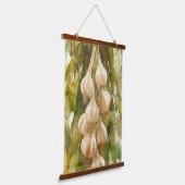 Hangende Knoflook Waterverf Tapestry Scroll Art Hangend Wandkleed (Gebogen)