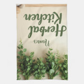 Hangende Kruiden Boerderij Theedoek Custom Name (Verticaal)