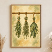 Hangende Kruidenbundels Watercolour Poster