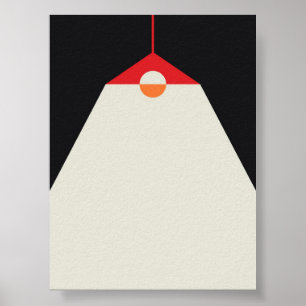 Hangende Lamp Illustratie – Moody Minimalistische  Poster