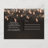 Hangende Lampen Rustiek Save the Date Aankondigingskaart (Achterkant)