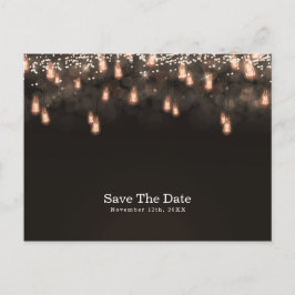  Hangende Lampen Rustiek Save the Date Aankondigingskaart