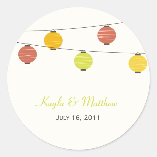 Hangende lantaarns begunstigen Stickers of envelop (Voorkant)