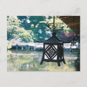 Hangende lantaarns: Sankei-en tuin, Japan ansichtk Briefkaart