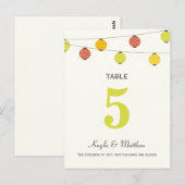 Hangende Lantaarns Trouwtafel Nummer Kaart (Voorkant / Achterkant)