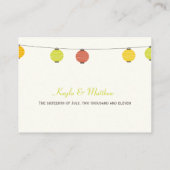 Hangende Lantaarns Wedding Place Cards Plaatskaartje (Achterkant)