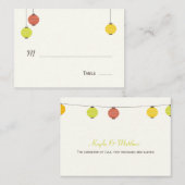 Hangende Lantaarns Wedding Place Cards Plaatskaartje (Voorkant / Achterkant)