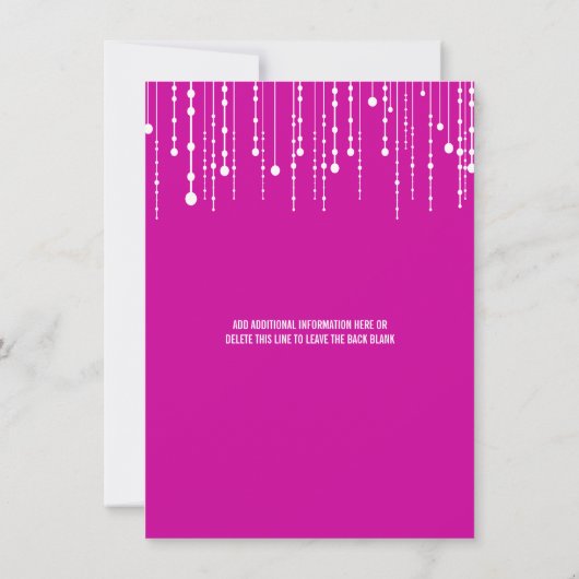 Hangende Lichten Bachelorette Party Uitnodiging (Achterkant)