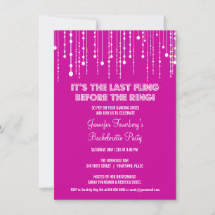 Hangende Lichten Bachelorette Party Uitnodiging