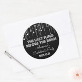 Hangende Lichten Bachelorette Party Zwart Rond Ronde Sticker (Envelop)