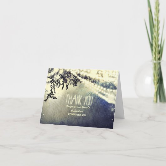 hangende lichten voor een witte bruiloft bedankt k (Voorkant)