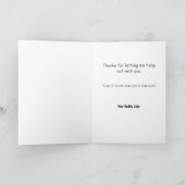 Hangende luiaard Happy Birthday Kaart (Binnen)