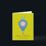 Hangende Ornament ~ Kaart<br><div class="desc">DE KAART VAN DE OPMERKING WORDT GEBRUIKT ALS GEBREK. OPTIE OM TE VERANDEREN IN WENSKAART. Vrolijk kerstfeest en een gelukkig nieuwjaar! BEVREDIGENDE BEVREDIGING OF TERUG GELD! Verander achtergrond in om het even welke kleur, grootte, papier of vorm op de meeste design en producten. U kunt de kunst overal plaatsen, jouw...</div>