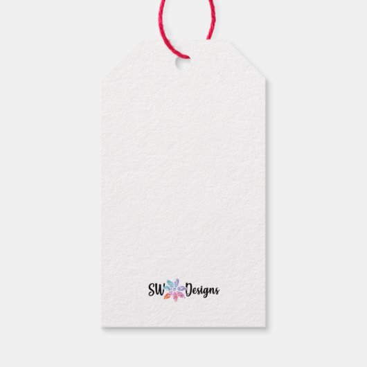 Hangende Ornamenten Cadeau Label van Sue Weidlich Cadeaulabel (Achterkant)