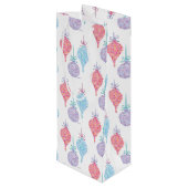 Hangende Ornamenten wijnzak van Sue Weidlich Wijn Cadeautas (Achterkant Gekanteld)