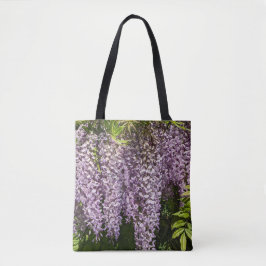 Hangende Paarse Wisteria Floral Tote Bag