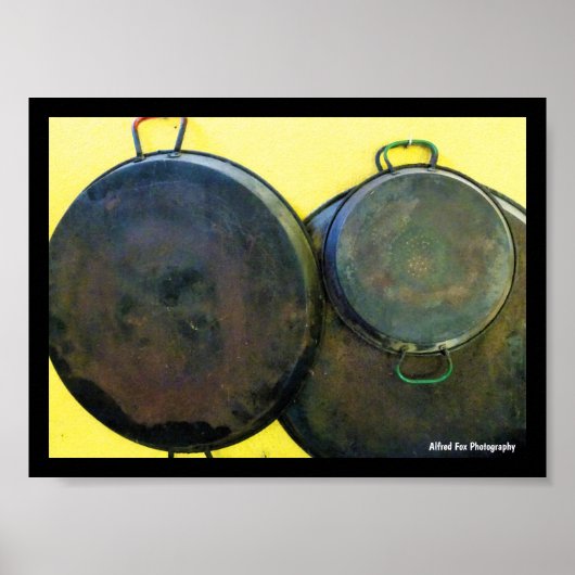 Hangende Paella-schotels Poster (Voorkant)