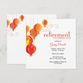 Hangende papieren lantaarns Pensioen Partij Kaart (Voorkant / Achterkant)