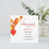 Hangende papieren lantaarns Pensioen Partij Kaart (Staand voorkant)