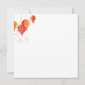 Hangende papieren lantaarns Pensioen Partij Kaart (Achterkant)