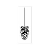 Hangende Pine Cone Kerst Rubber Art Stamp Rubberstempel (Afrduk)