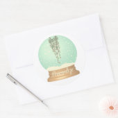 Hangende plant wereldbol sticker groen wit (Envelop)