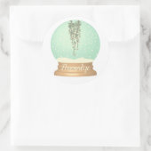 Hangende plant wereldbol sticker groen wit (Tas)