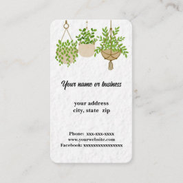 Hangende planten visitekaartje