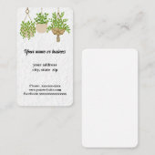 Hangende planten visitekaartje (Voorkant / Achterkant)