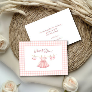 Hangende Roze Jurk Baby Meisje Baby Shower Bedankt