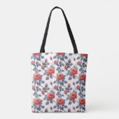 Hangende Rozen Bloemig Tote Bag (Achterkant)