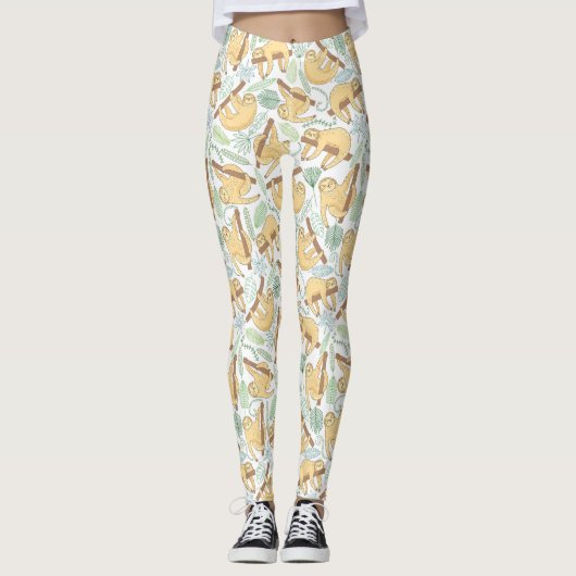 Hangende sleuven leggings (Voorkant)