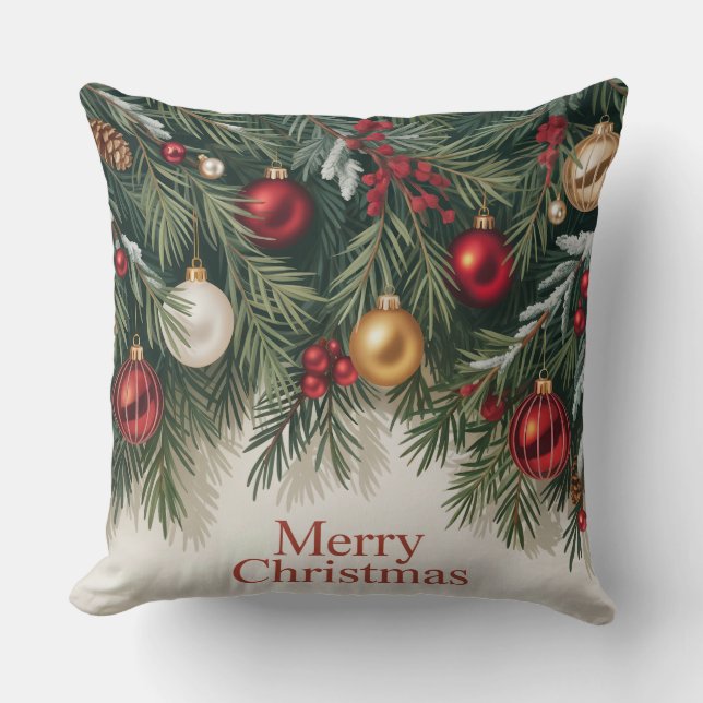 Hangende slinger Kerst Kussen (Voorkant)