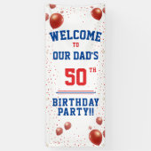 Hangende slinger voor papa's 50e verpartij  spandoek (Verticaal)