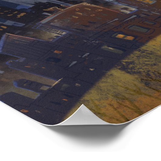 Hangende sterren Art Matte Poster (Hoek)