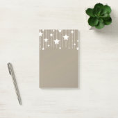 Hangende sterren slinger wit en beige ambacht post-it® notes (Kantoor)