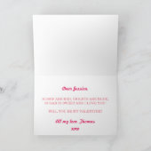 Hangende String Liefde Hart Gelukkige Valentijnsda Feestdagen Kaart (Binnen)