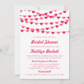 Hangende String Love Hearts Vrijgezellenfeest Kaart (Voorkant)