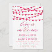 Hangende String Love Hearts Vrijgezellenfeest Kaart (Voorkant)