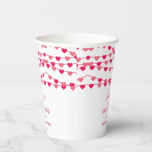 Hangende String Love Hearts Vrijgezellenfeest Papieren Bekers (Rechts)