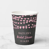 Hangende String Love Hearts Vrijgezellenfeest Papieren Bekers (Achterkant)