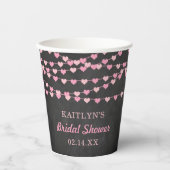 Hangende String Love Hearts Vrijgezellenfeest Papieren Bekers (Voorkant)