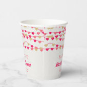 Hangende String Love Hearts Vrijgezellenfeest Papieren Bekers (Rechts)