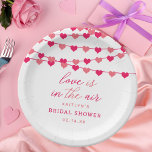Hangende String Love Hearts Vrijgezellenfeest Papieren Bordje<br><div class="desc">Vier in stijl met deze moderne en zeer trendy vrijgezellenfeest of bruiloft papier borden. Dit ontwerp is gemakkelijk te personaliseren met uw speciale evenementenformulering en uw gasten zullen blij zijn wanneer ze deze geweldige borden zien. Overeenkomende objecten vindt u in de collectie.</div>