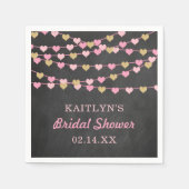 Hangende String Love Hearts Vrijgezellenfeest Servet (Voorkant)