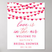 Hangende String Love Hearts Vrijgezellenfeest Welk Poster (Voorkant)