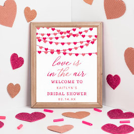 Hangende String Love Hearts Vrijgezellenfeest Welk Poster
