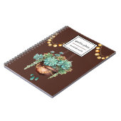 Hangende Succulent in Koper en Turquoise Pot Notitieboek (Linkerzijde)